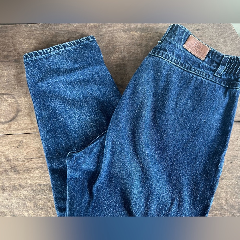 Lee Elastic Sides Blue Jeans 33x28.5 Vintage Medium Wash Denim Pockets